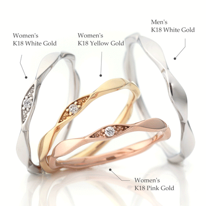 "casual and simple wedding ring （wedding band,marria,pairrings）from the Aglobe japan's Ankhore collection.
K18 pink gold（rose gold）,K18 Yellow Gold and K18 White Gold wedding ring （wedding band,marriage ring） with natural texture."