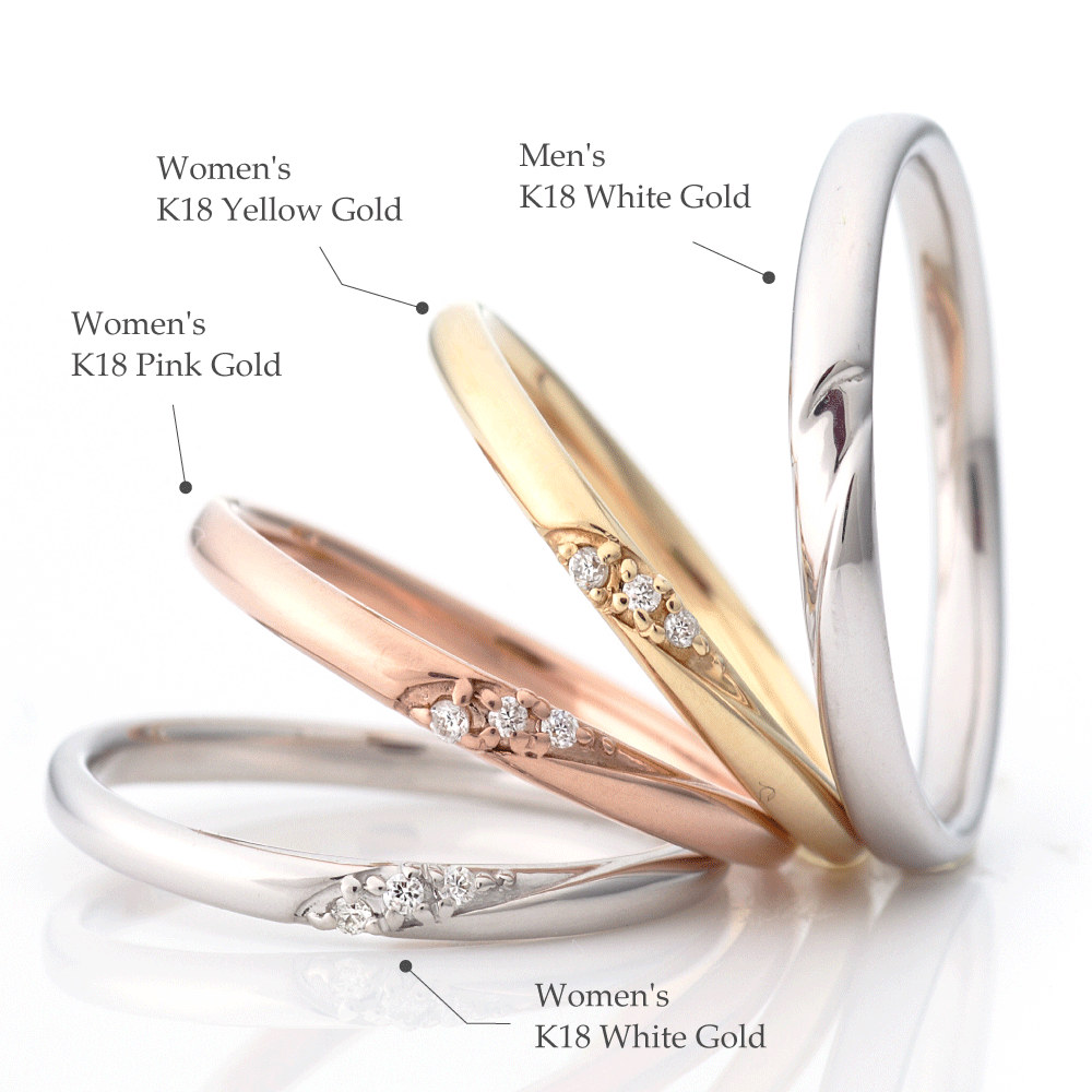 "casual and simple wedding ring （wedding band,marria,pairrings）from the Aglobe japan's Ankhore collection.
K18 pink gold（rose gold）,K18 Yellow Gold and K18 White Gold wedding ring （wedding band,marriage ring） with natural texture."