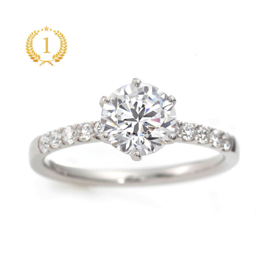 Lab-grown diamond engagement ring with 0.5ct to 1.0ct center stone.
Platinum900 engagement ring with 0.5ct to 1.0ct lab-created diamond.
Sustainable lab-grown diamond ring for proposal or engagement.
