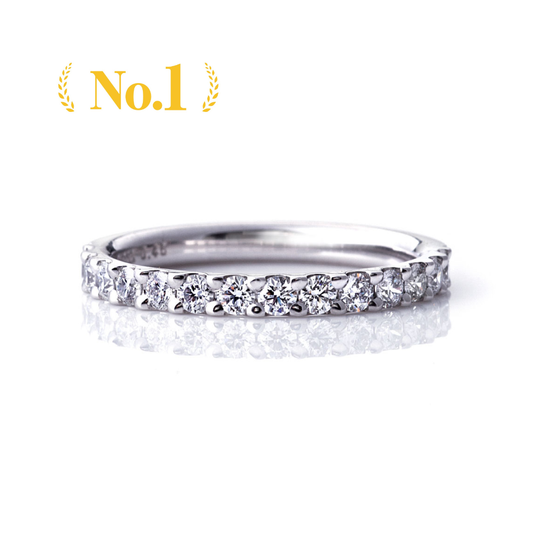 Diamond eternity ring for anniversary gift.
luxury anniversary ring with diamonds in platinum setting.