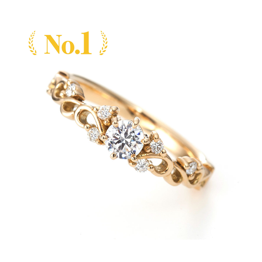 "AGLOBE JAPAN's paveochocolat bridal ring with lab-grown diamond in Straight design.
K18 Pink Gold（rose gold） engagement ring with European and luxury texture."