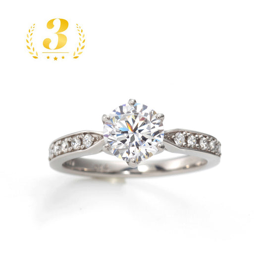 Lab-grown diamond engagement ring with 0.5ct to 1.0ct center stone.
Platinum900 engagement ring with 0.5ct to 1.0ct lab-created diamond.
Sustainable lab-grown diamond ring for proposal or engagement.
