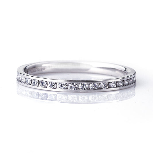 Diamond eternity ring for anniversary gift.
luxury anniversary ring with diamonds in platinum setting.