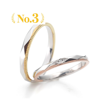 "antique and European wedding ring （wedding band,marriage ring）from the Aglobe japan's cherluv collection.
Combination marriage ring（wedding ring,wedding band） in platinum and K18 pink gold（K18 Yellow Gold）.
Straight type Milled rings."