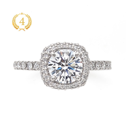 AGLOBE JAPAN's ECTURO bridal ring with lab-grown diamond in straight design.
Platinum900 engagement ring with antique and luxurytexture.