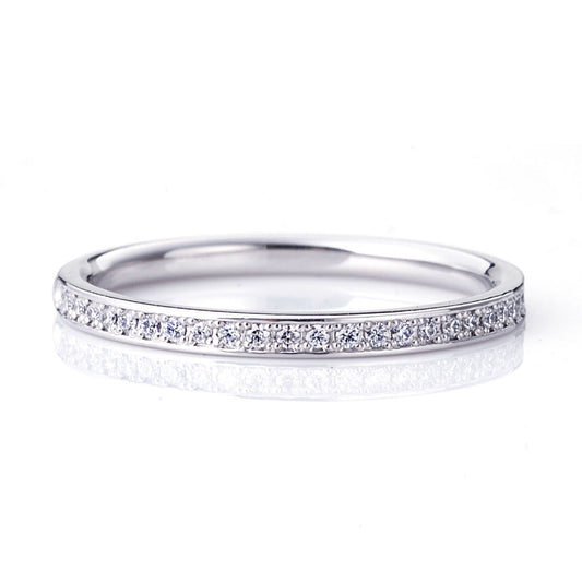 Diamond eternity ring for anniversary gift.
luxury anniversary ring with diamonds in platinum setting.