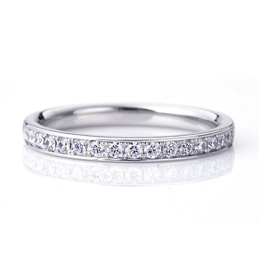 Diamond eternity ring for anniversary gift.
luxury anniversary ring with diamonds in platinum setting.