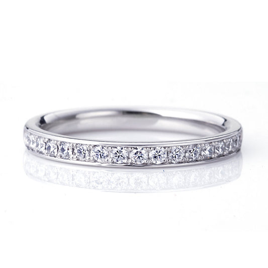 Diamond eternity ring for anniversary gift.
luxury anniversary ring with diamonds in platinum setting.