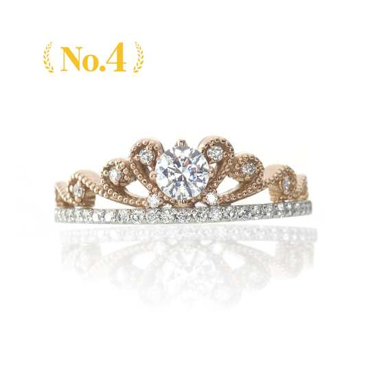 "AGLOBE JAPAN's milk and strawberry bridal ring with lab-grown diamond in Straight design.
Platinum900 engagement ring with cute,simple and standard texture."