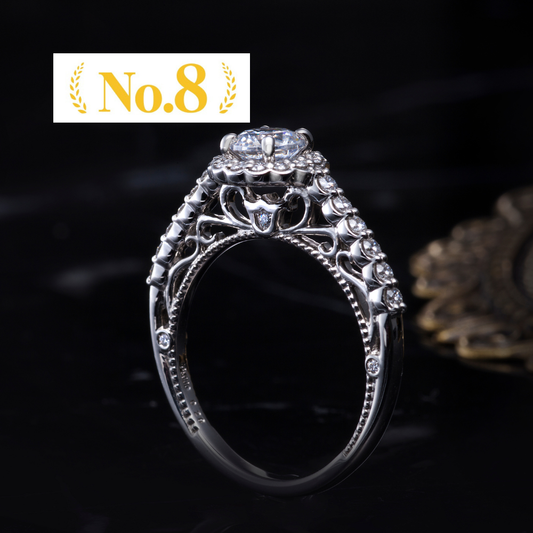 "AGLOBE JAPAN's ECTURO bridal ring with lab-grown diamond in straight design.
Platinum900 engagement ring with antique and luxurytexture."