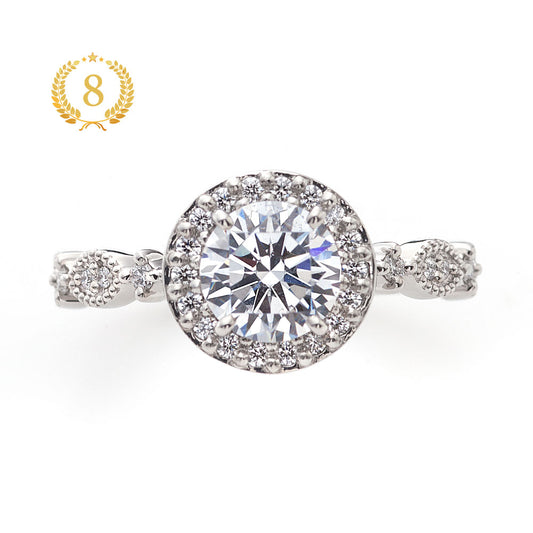AGLOBE JAPAN's ECTURO bridal ring with lab-grown diamond in straight design.
Platinum900 engagement ring with antique and luxurytexture.