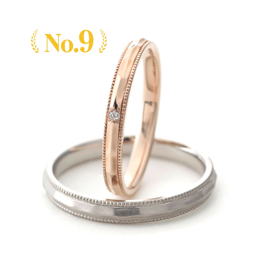 "casual wedding ring （wedding band,marriage ring）from the Aglobe japan's baum collection.
K18 pink gold（rose gold）and Platinum900 wedding ring （wedding band,marriage ring） with simple.natural and unique texture.
Straight type Milled rings.Rings with surface treatment.Rings with hammered finish."