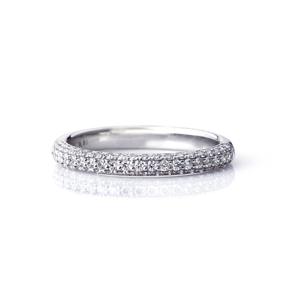 Diamond eternity ring for anniversary gift.
luxury anniversary ring with diamonds in platinum setting.
