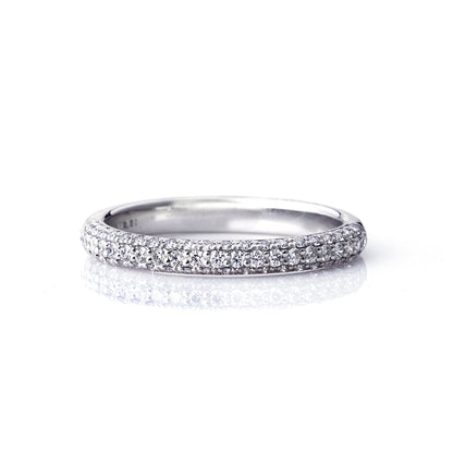Diamond eternity ring for anniversary gift.
luxury anniversary ring with diamonds in platinum setting.