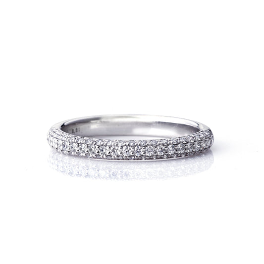 Diamond eternity ring for anniversary gift.
luxury anniversary ring with diamonds in platinum setting.