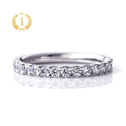 Diamond eternity ring for anniversary gift.
luxury anniversary ring with diamonds in platinum setting.