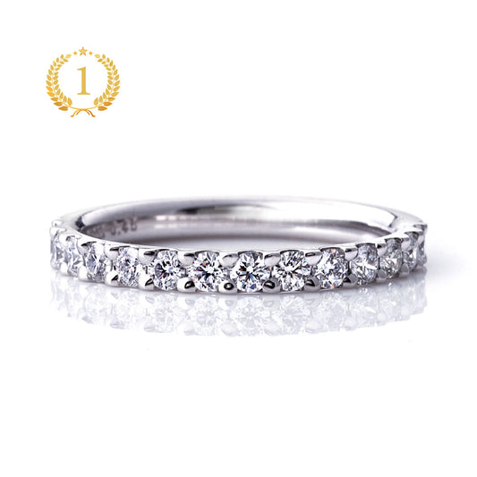 Diamond eternity ring for anniversary gift.
luxury anniversary ring with diamonds in platinum setting.