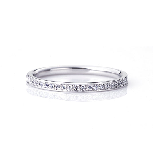Diamond eternity ring for anniversary gift.
luxury anniversary ring with diamonds in platinum setting.
