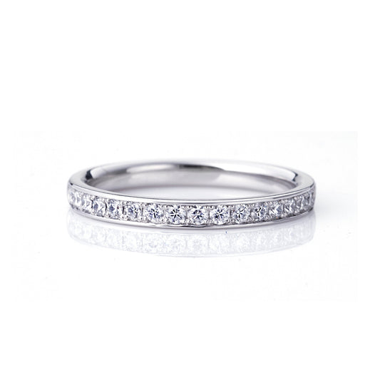 Diamond eternity ring for anniversary gift.
luxury anniversary ring with diamonds in platinum setting.