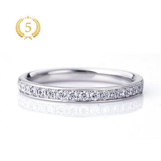 Diamond eternity ring for anniversary gift.
luxury anniversary ring with diamonds in platinum setting.