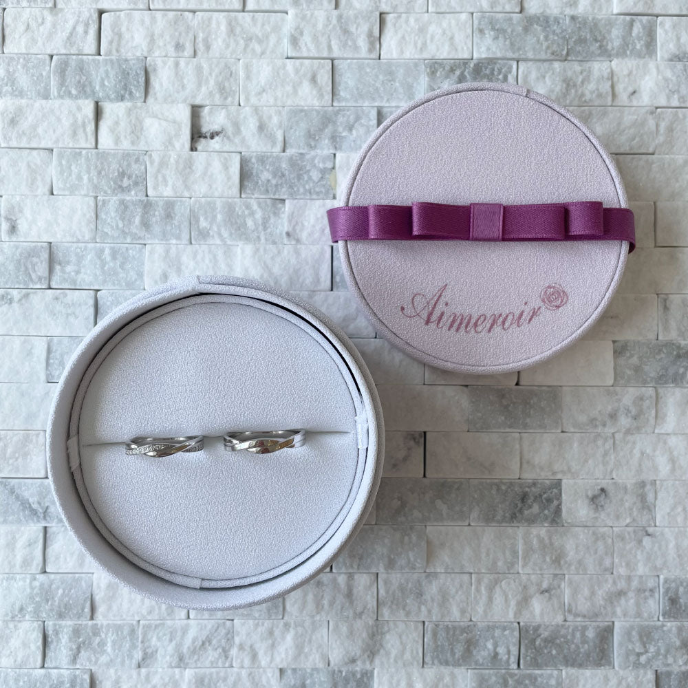 Original AGLOBE JAPAN branded ring box（image of jewelry case） with logo for engagement or wedding ring（wedding bands） gift packaging