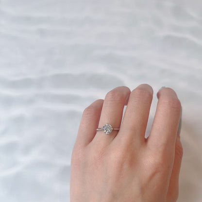 Lab-grown diamond engagement ring 