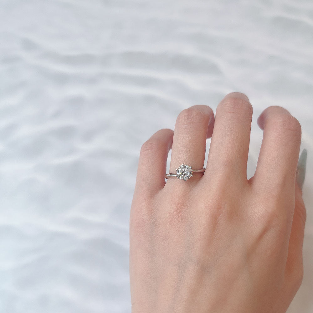 Lab-grown diamond engagement ring 