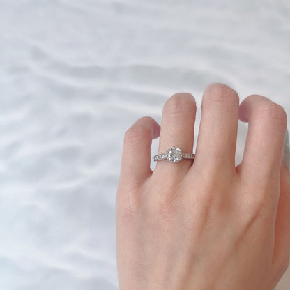 Lab-grown diamond engagement ring 