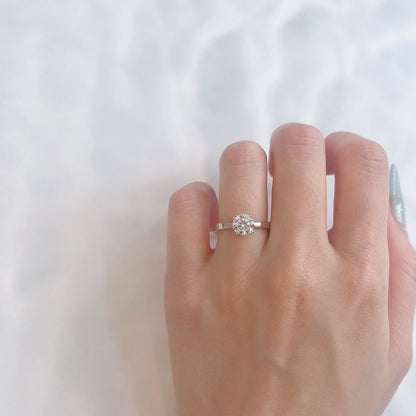 Lab-grown diamond engagement ring 
