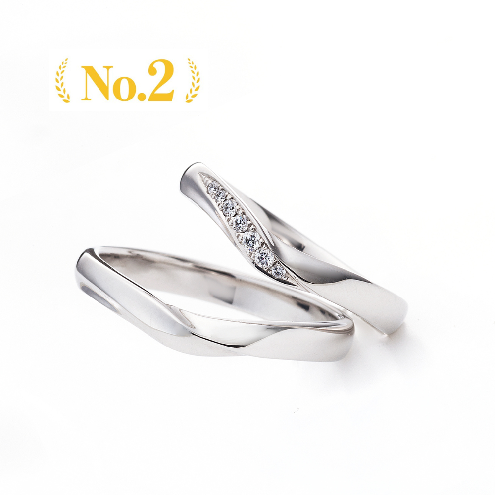 Simple wedding ring （wedding band,marriage ring）from the Aglobe japan's IRONOHA collection.