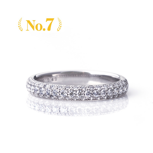 Diamond eternity ring for anniversary gift.luxury anniversary ring with diamonds in platinum setting.
