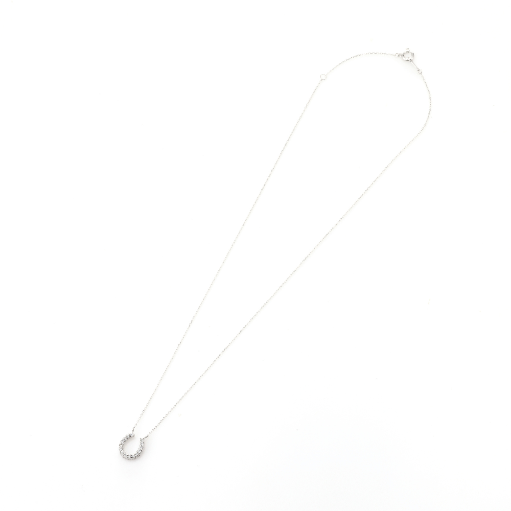 0.2ct Diamond Necklace – 18K White Gold, 40cm