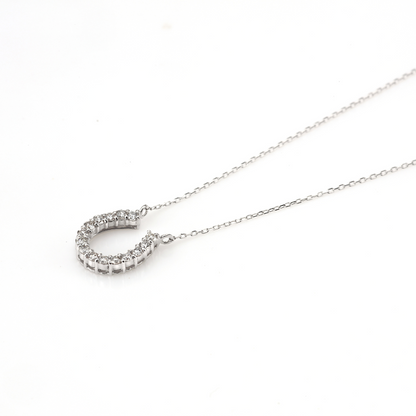 0.2ct Diamond Necklace – K18 White Gold, 40cm
