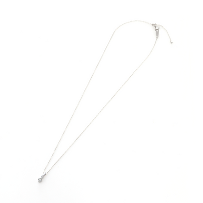 2-Stone Diamond Necklace – 10K White Gold, 45cm