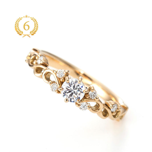 Lab-grown diamond engagement ring