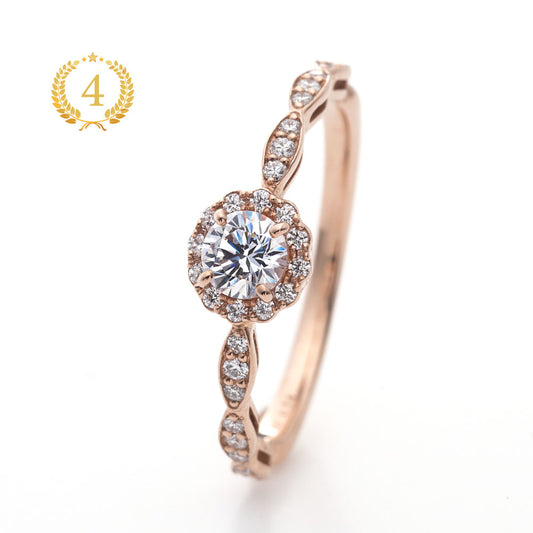 Lab-grown diamond engagement ring