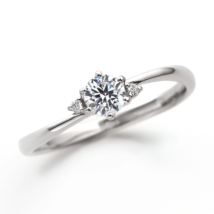 "AGLOBE JAPAN's Promise Ring bridal ring with lab-grown diamond in wave design.
Platinum900 engagement ring with simple,standard and casual texture."
