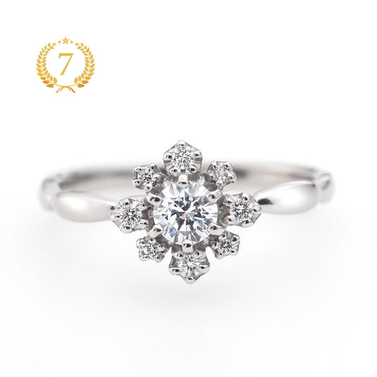 Lab-grown diamond engagement ring