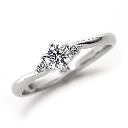 "AGLOBE JAPAN's Promise Ring bridal ring with lab-grown diamond in Wave design.
Platinum900 engagement ring with simple,standard and casual texture."
