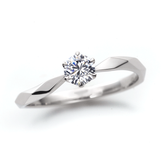 "AGLOBE JAPAN's Promise Ring bridal ring with lab-grown diamond in Wave design.
Platinum900 engagement ring with simple,standard and casual texture."