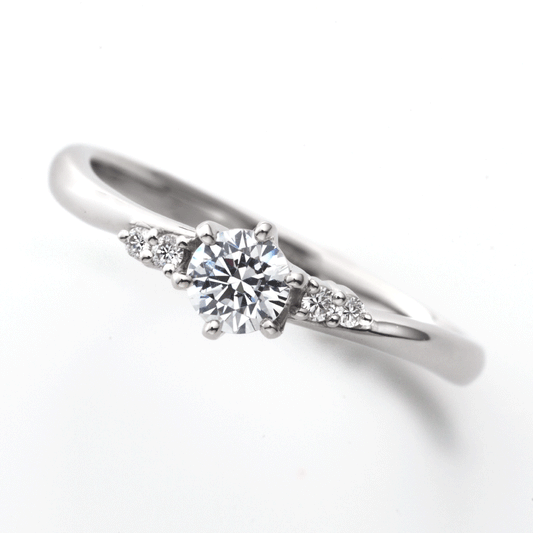 "AGLOBE JAPAN's Promise Ring bridal ring with lab-grown diamond in Wave design.
Platinum900 engagement ring with simple,standard and casual texture."