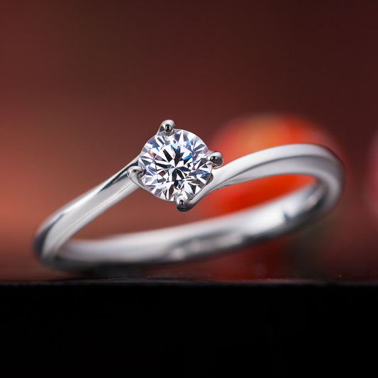 "AGLOBE JAPAN's ironoha bridal ring with lab-grown diamond in wave design.
Platinum900 engagement ring with Japanesestyle,Standard and simple texture.
"