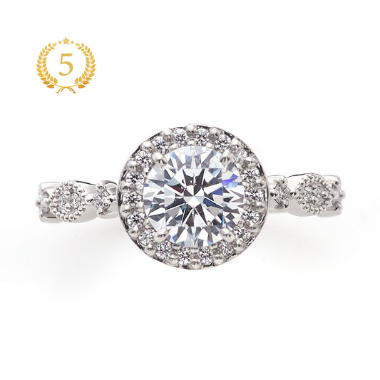Lab-grown diamond engagement ring