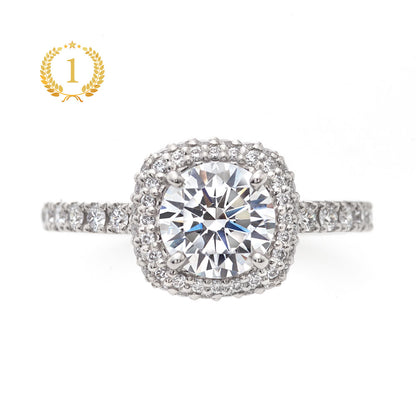 Lab-grown diamond engagement ring