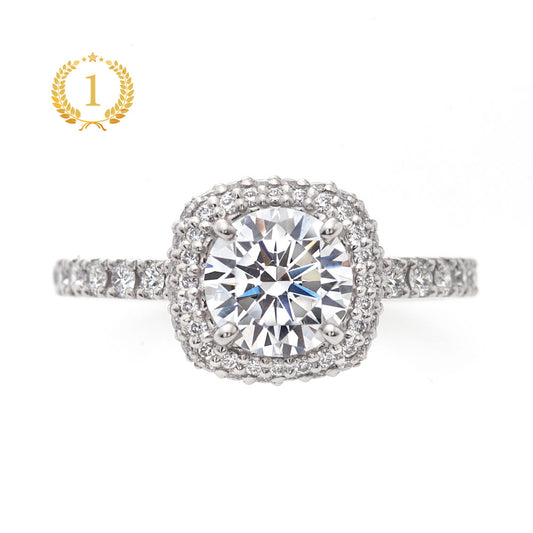 Lab-grown diamond engagement ring