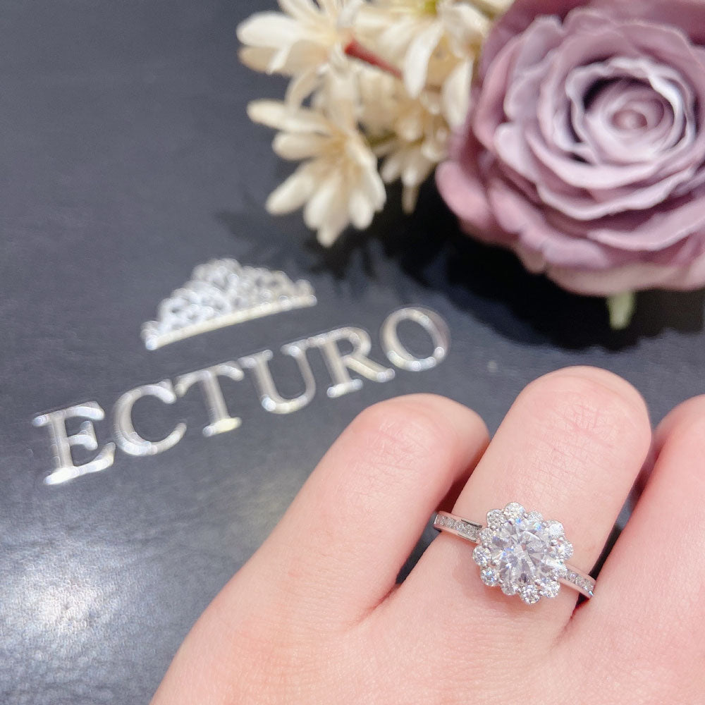 Lab-grown diamond engagement ring