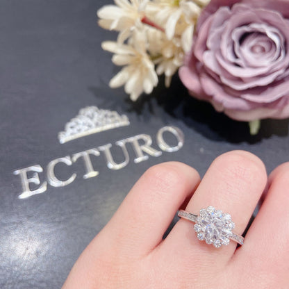 Lab-grown diamond engagement ring