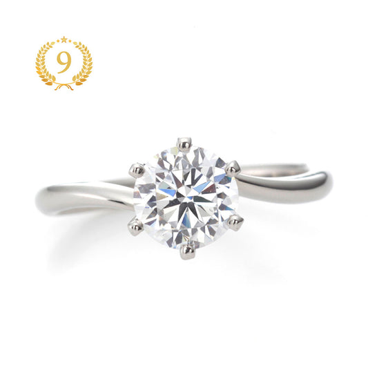 Lab-grown diamond engagement ring
