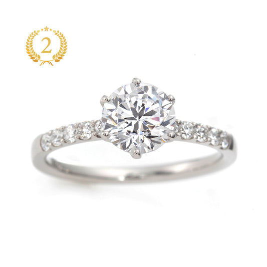 Lab-grown diamond engagement ring