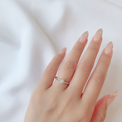 Lab-grown diamond engagement ring 